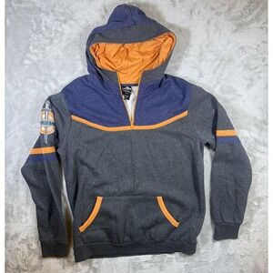 Marvel Black Widow Taskmaster Hoodie Mens Large Gray Fleece 1/4 Zip Our Universe